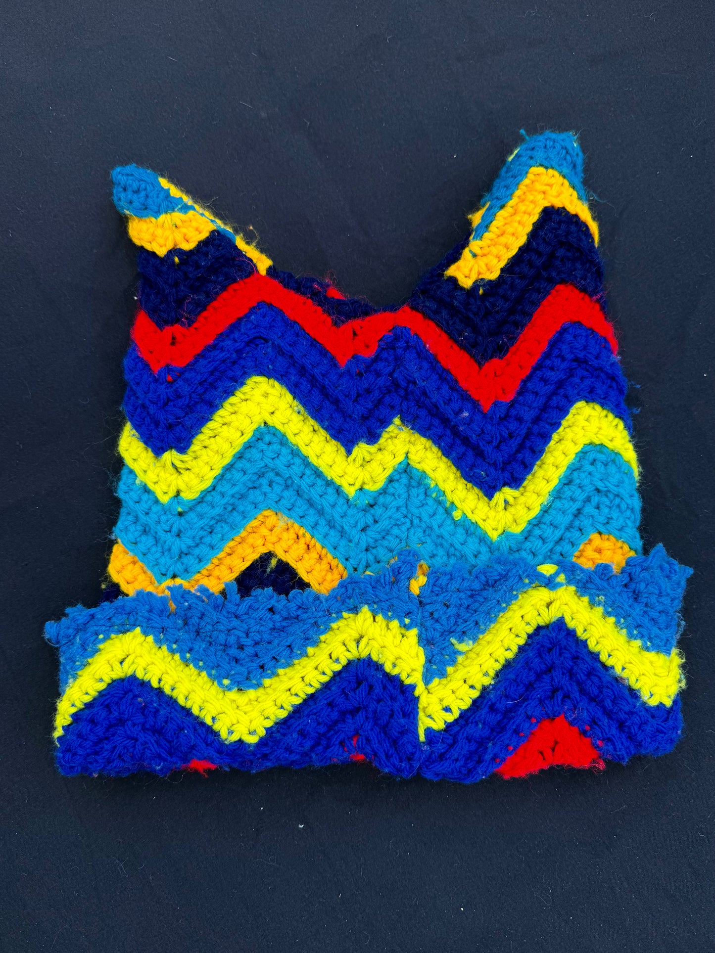 Crochet eyeball patch hat