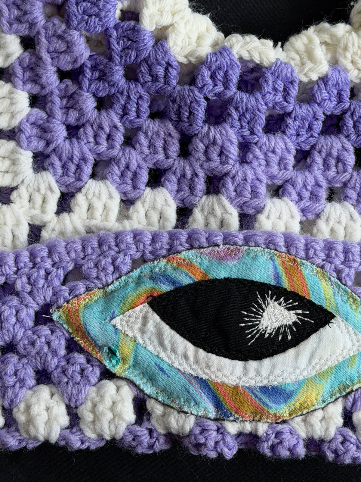 Crochet eyeball hat