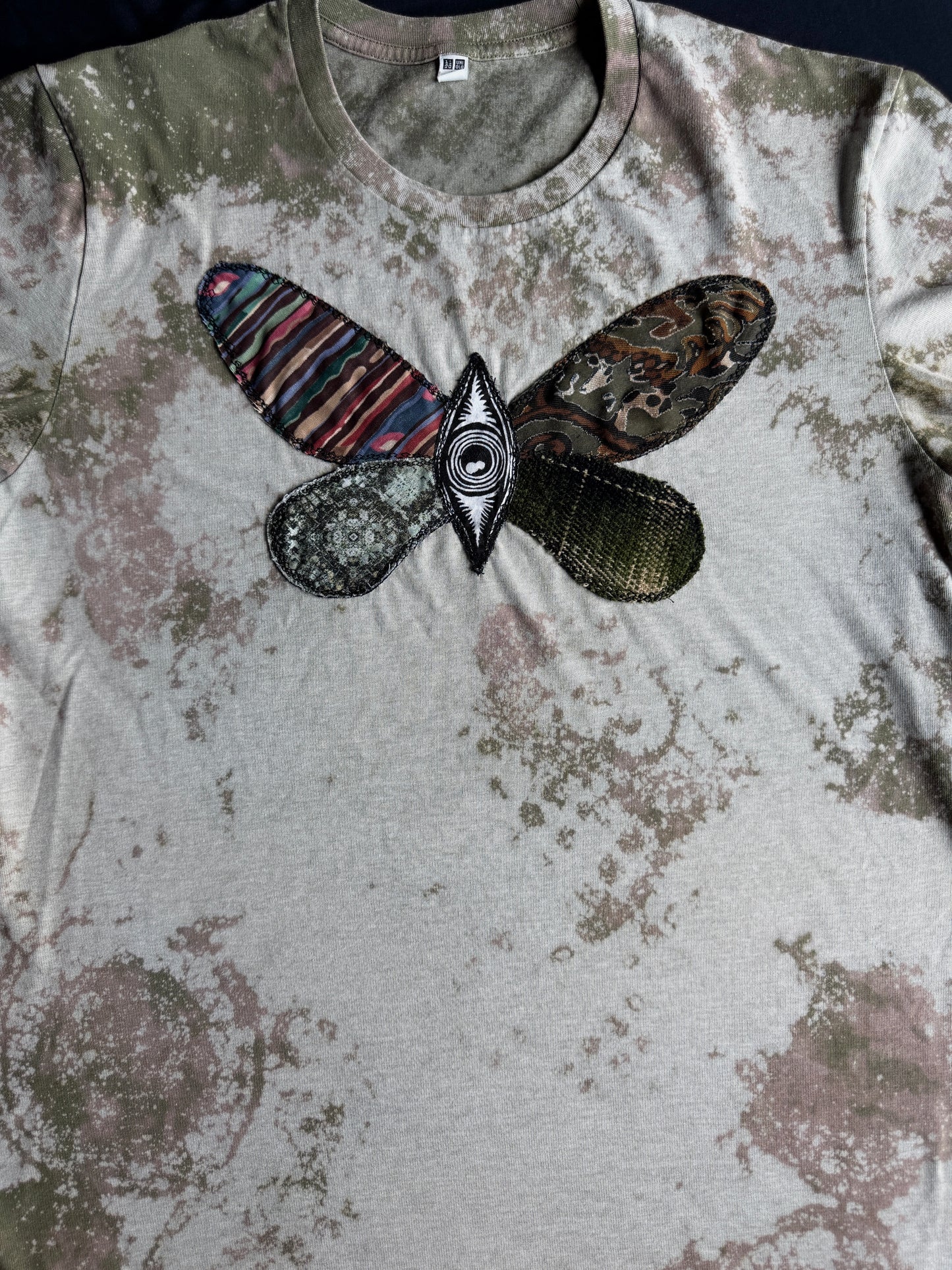 Butterfly bleach dyed shirt