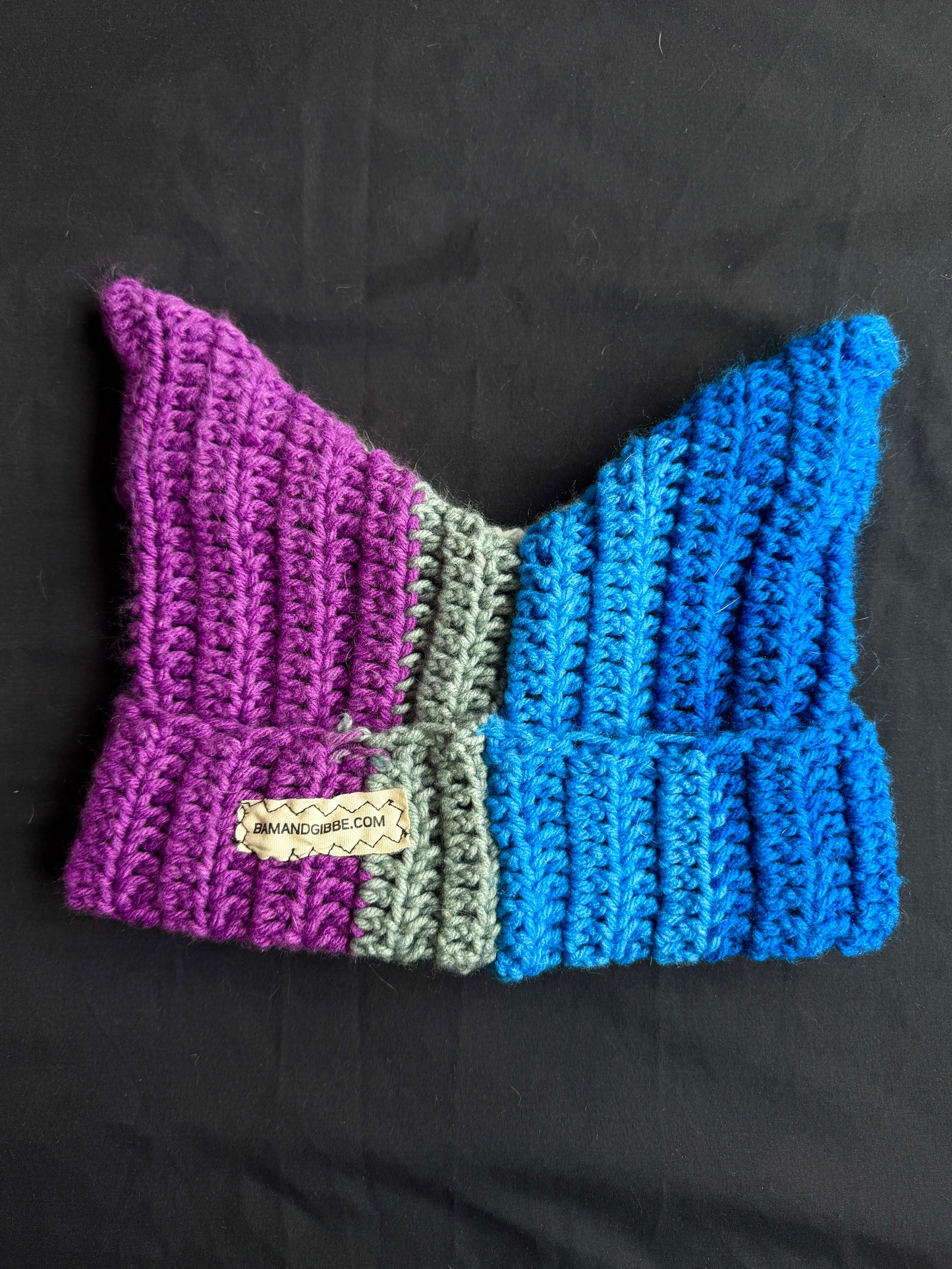 Crochet eyeball patch hat