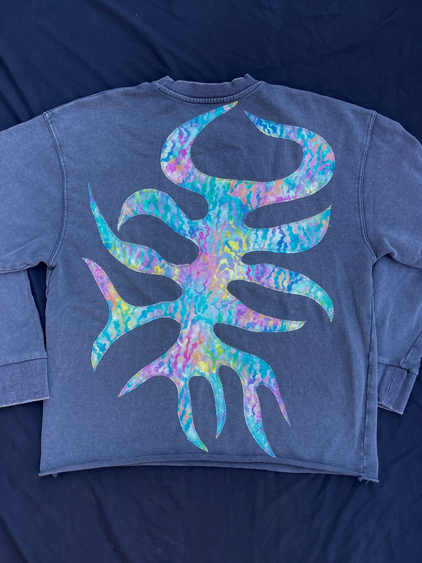 Baby clown & rainbow sigil patch sweatshirt