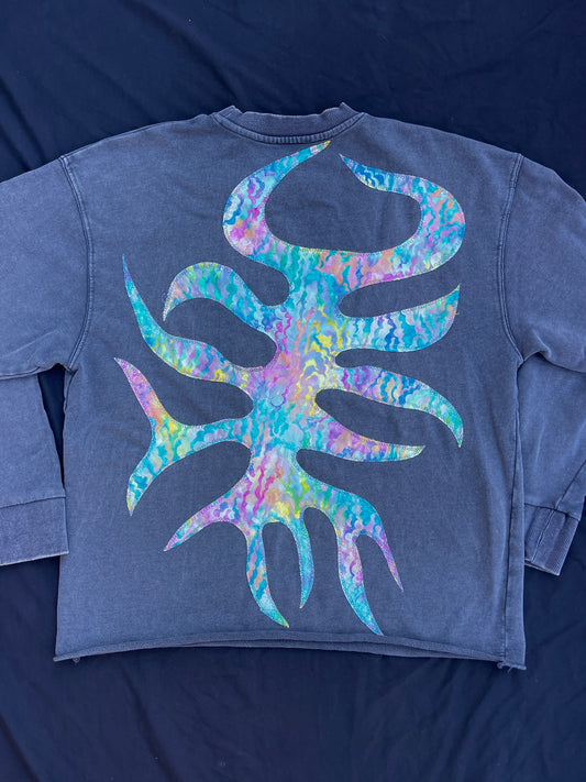 Baby clown & rainbow sigil patch sweatshirt