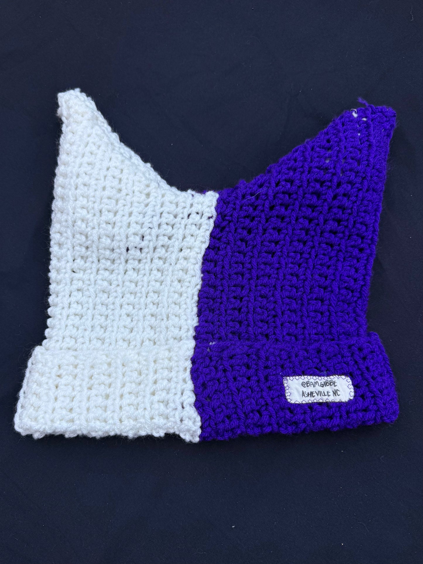 Crochet eyeball patch hat