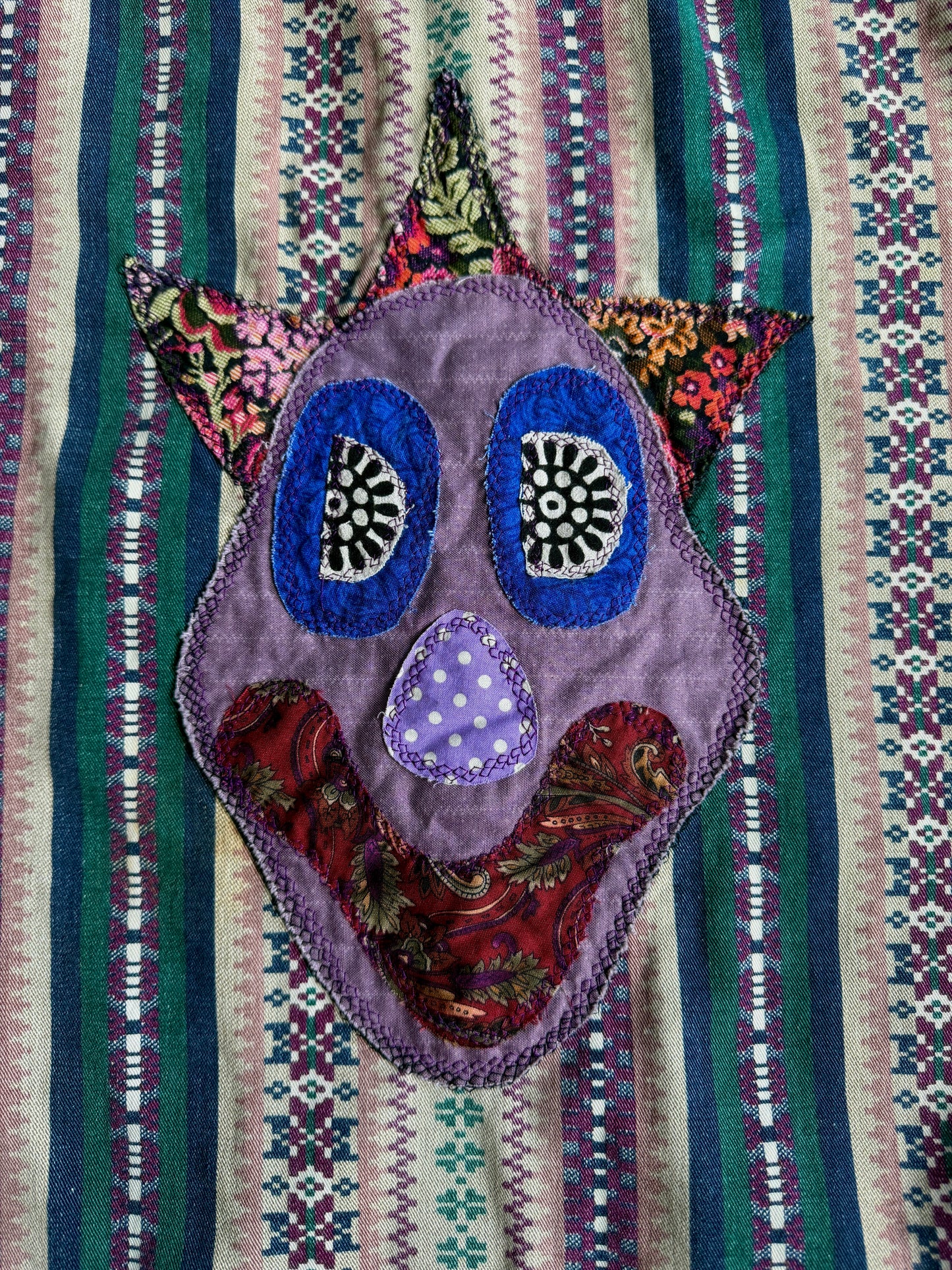 Clown and shapes button down shirt