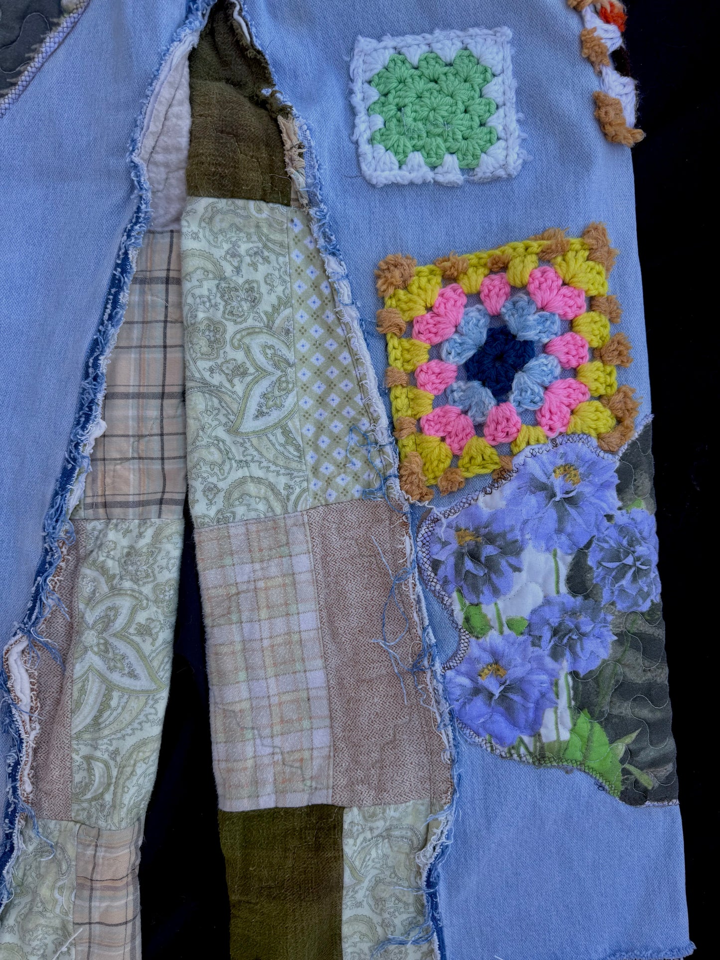 Cat granny square pants