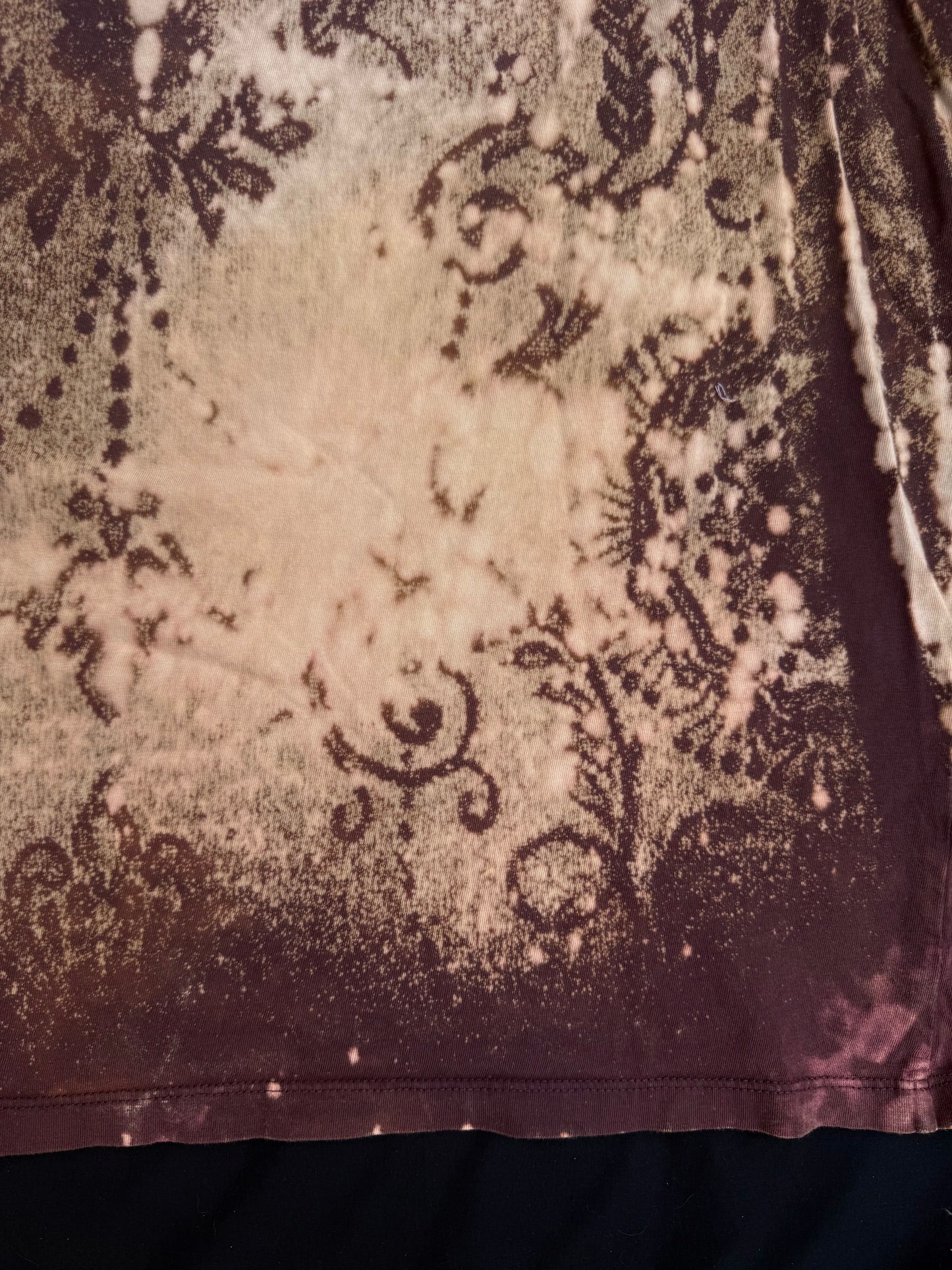 Flower boy patch bleach dyed t shirt