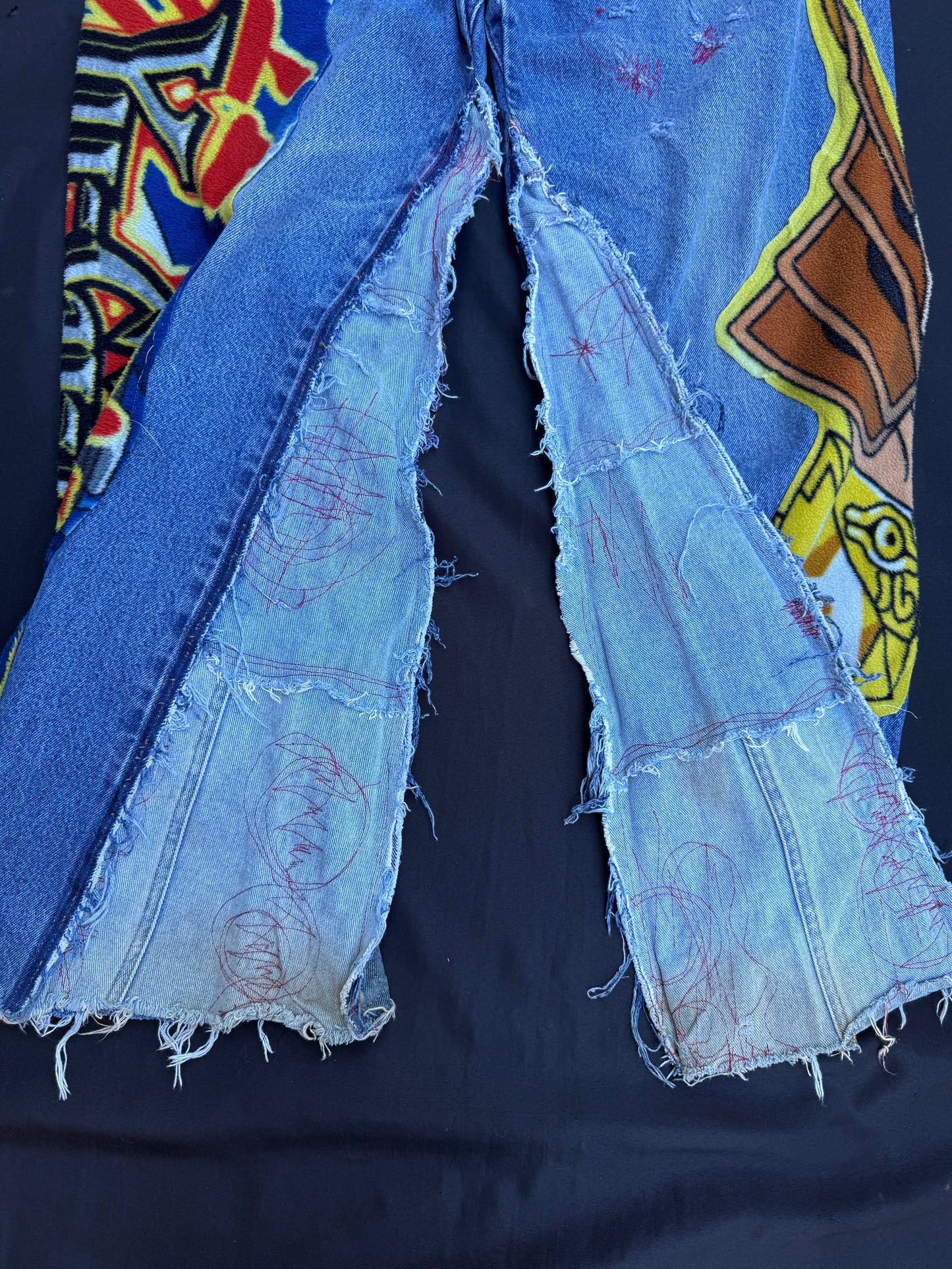 Yu-gi-oh patch jeans