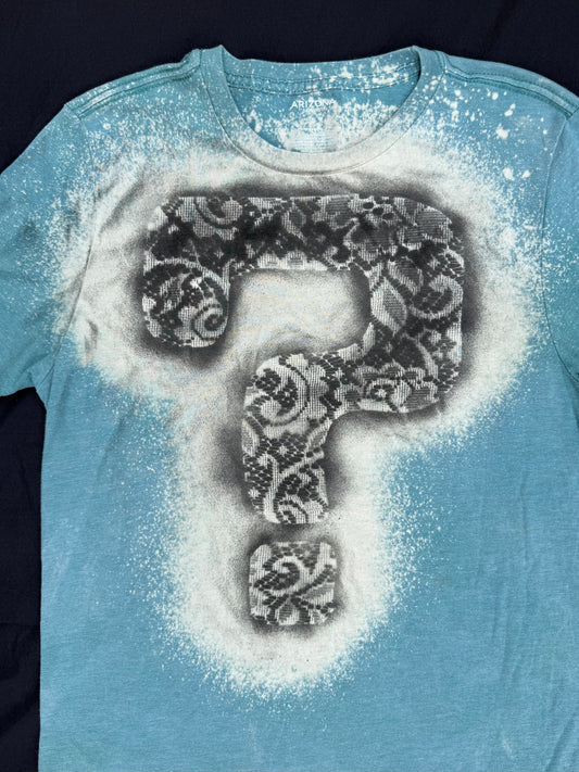 Tipper bleach dyed and spray painted t-shirt