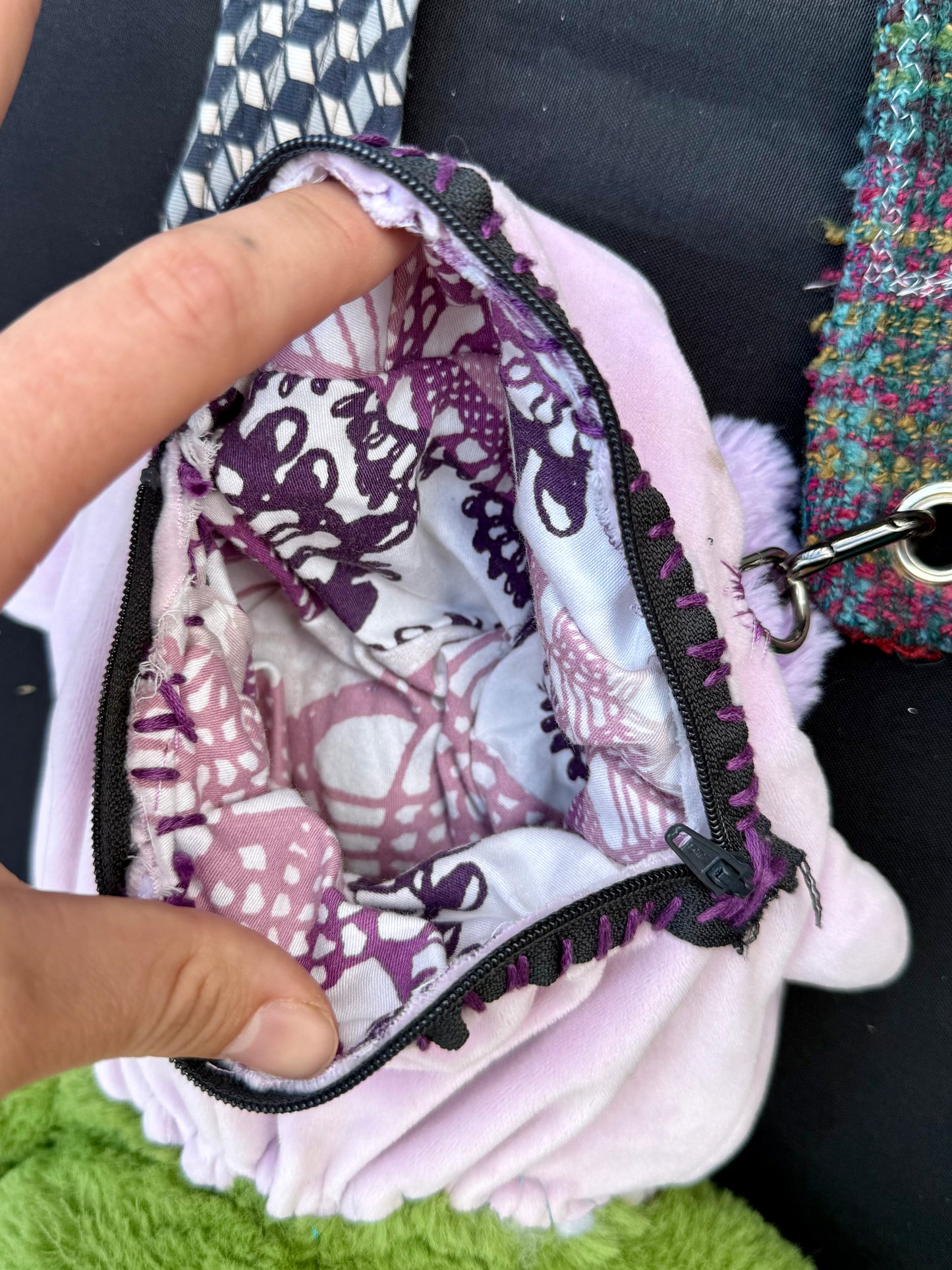 Squishmallow + dragon hybrid side bag