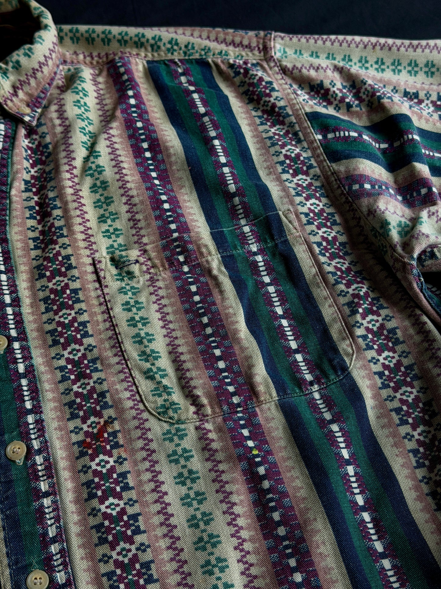 Clown and shapes button down shirt