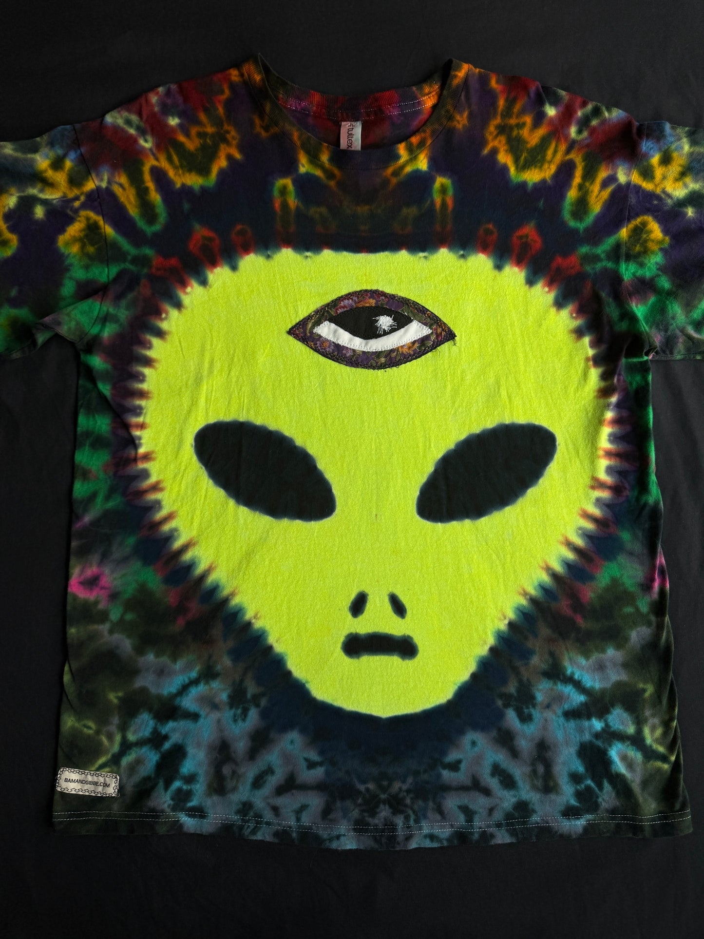 Alien + UFO tie dyed t-shirt