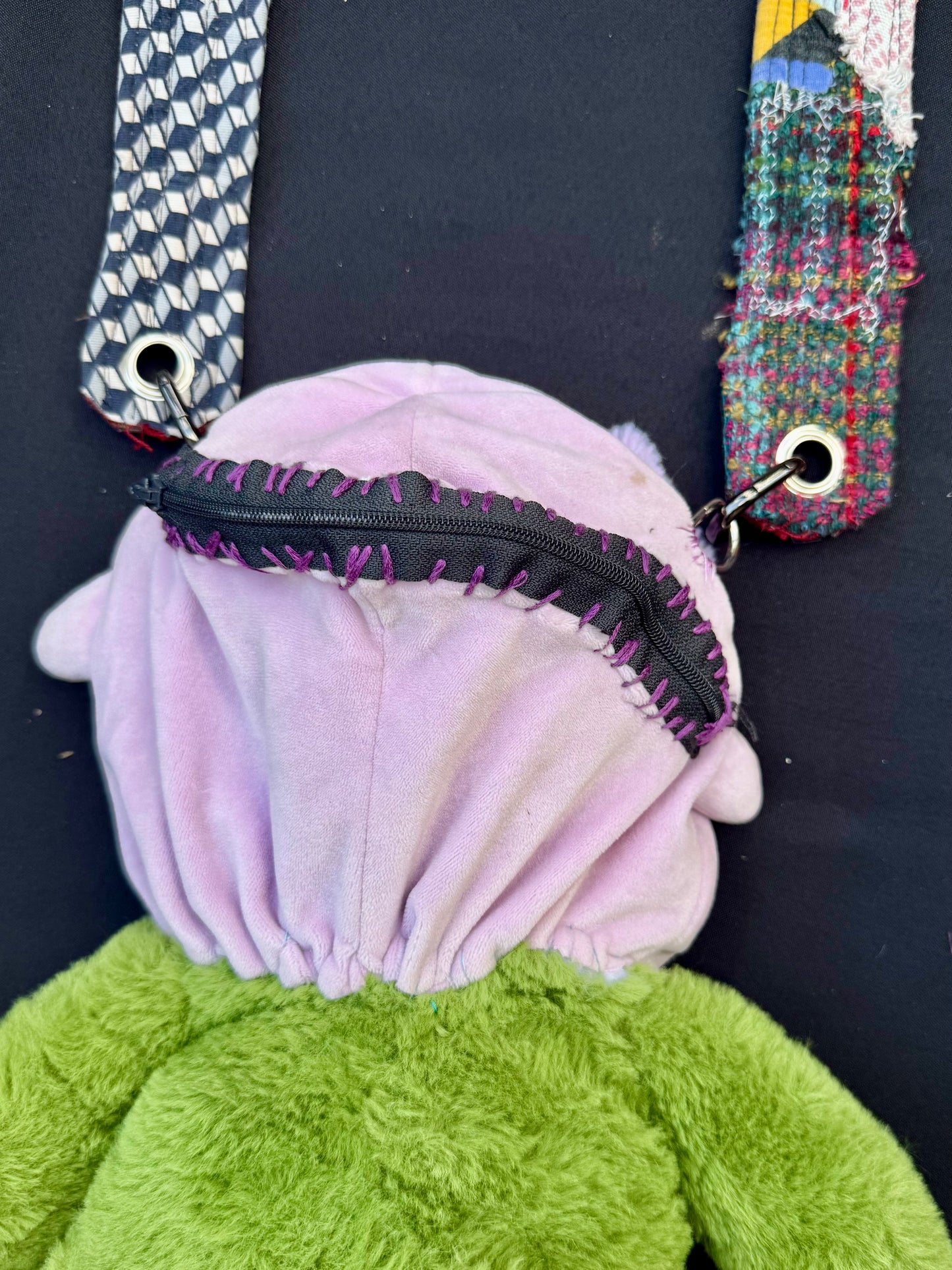 Squishmallow + dragon hybrid side bag