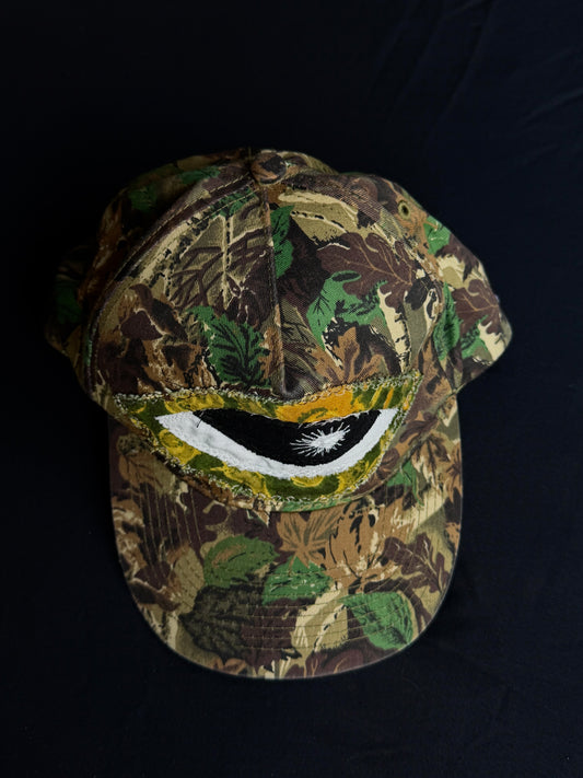 Upcycled Camo Eyeball Hat