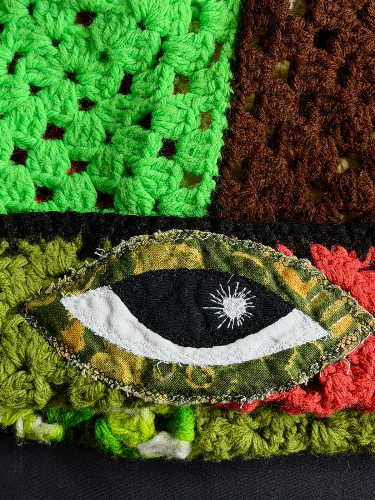 Crochet eyeball hat