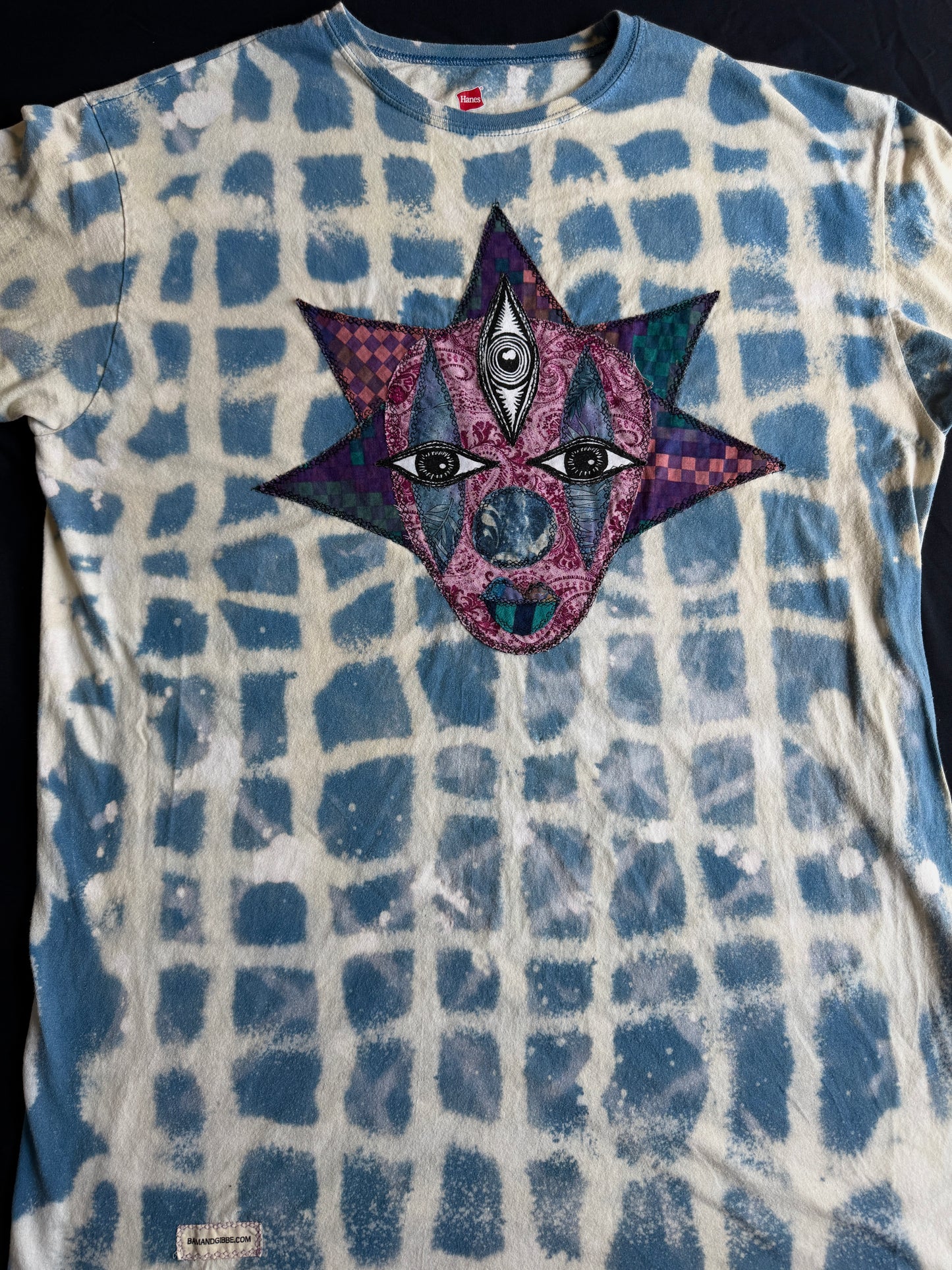 Clown bleach dyed t-shirt