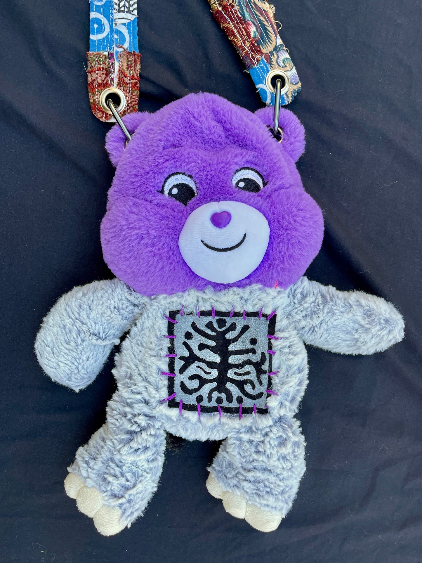 Care bear + elephant hybrid side bag