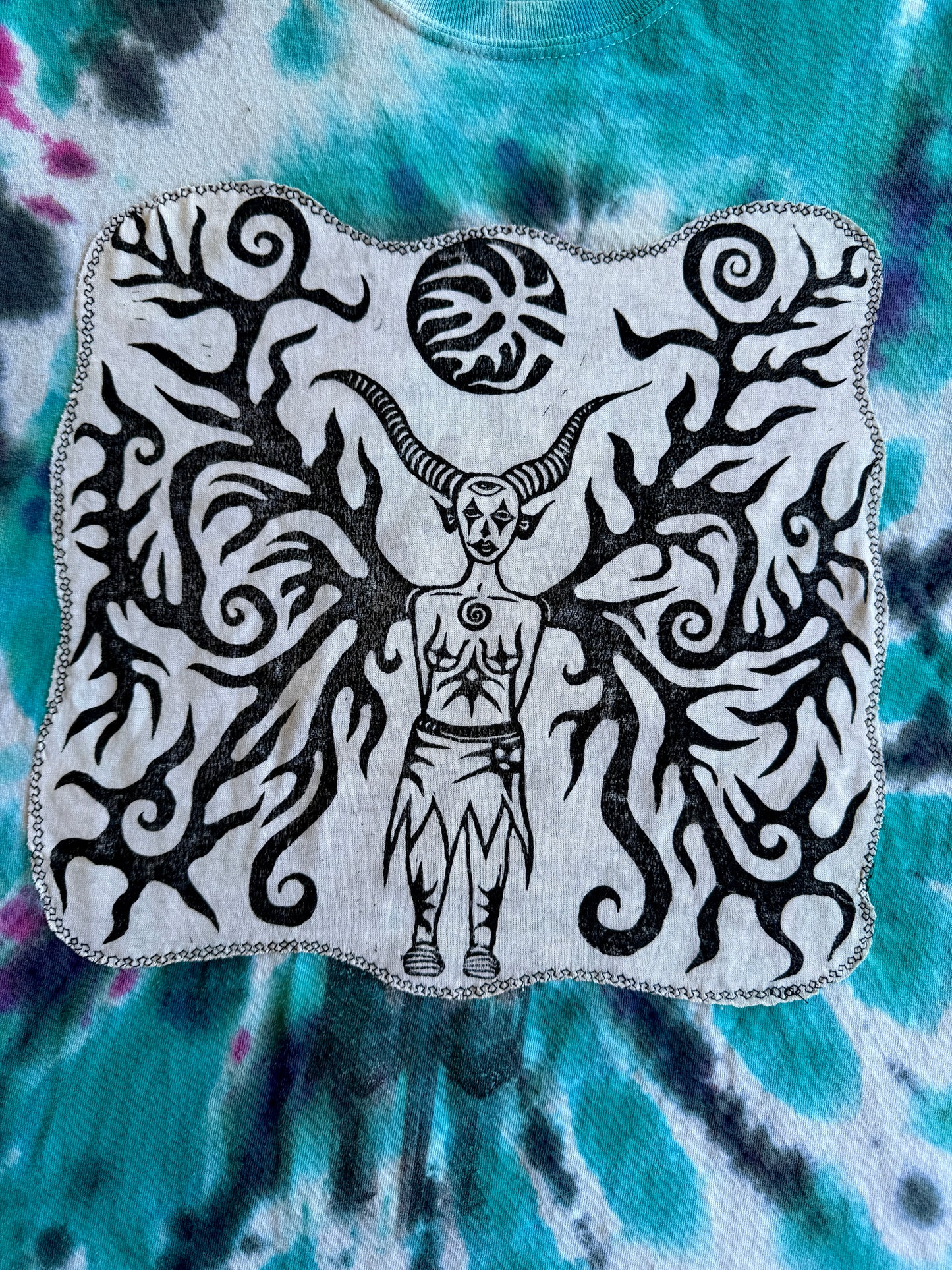 Moon goddess tie dye t-shirt