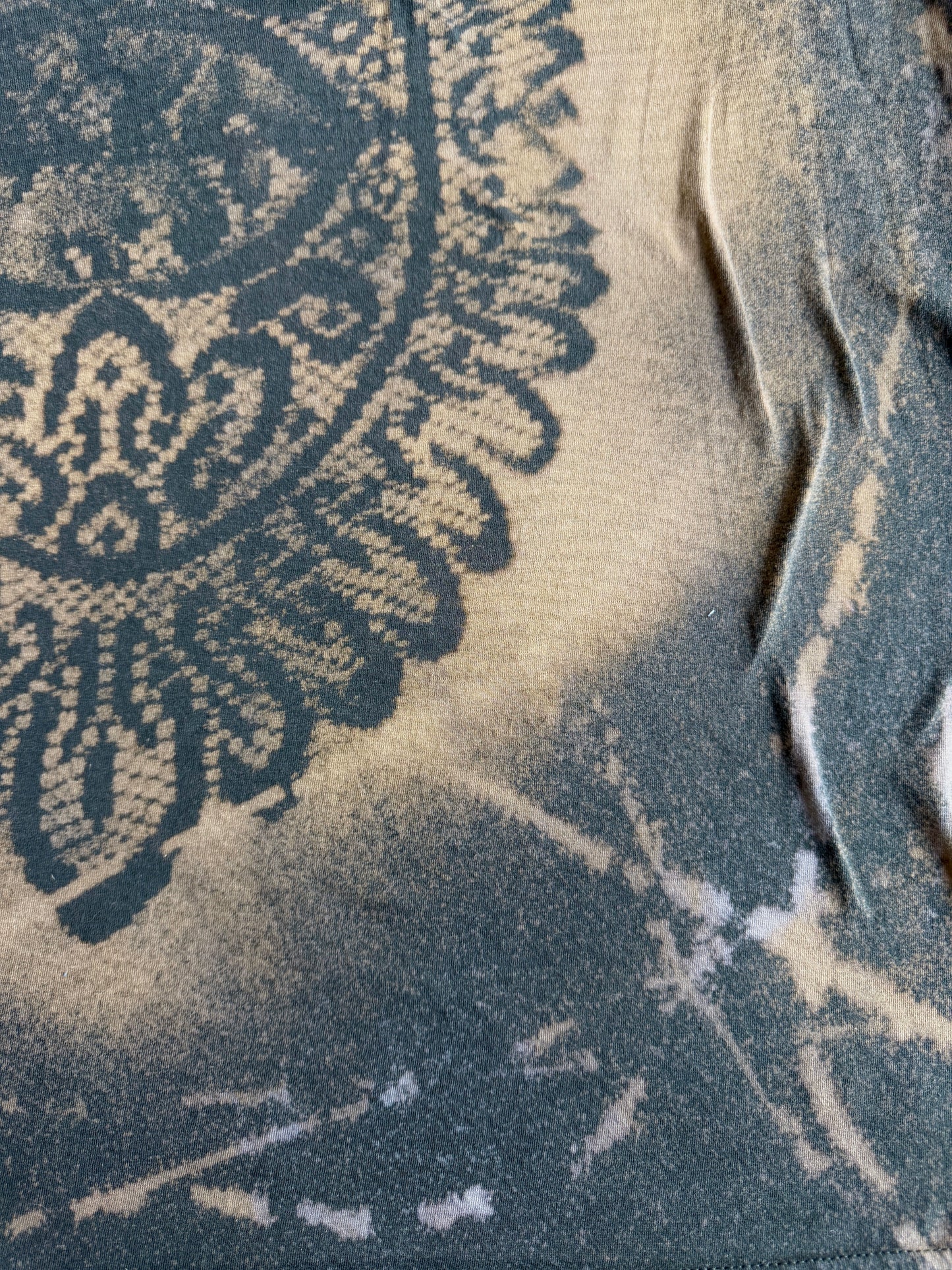 Butterfly bleach dyed t-shirt