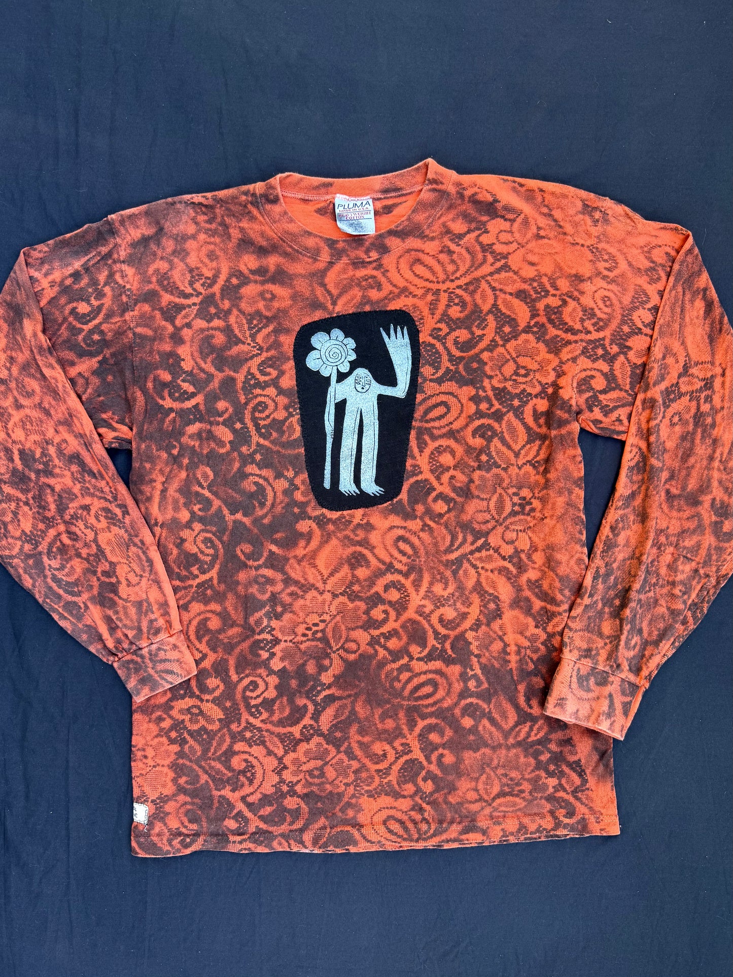 Flower boy patch spray painted shirt