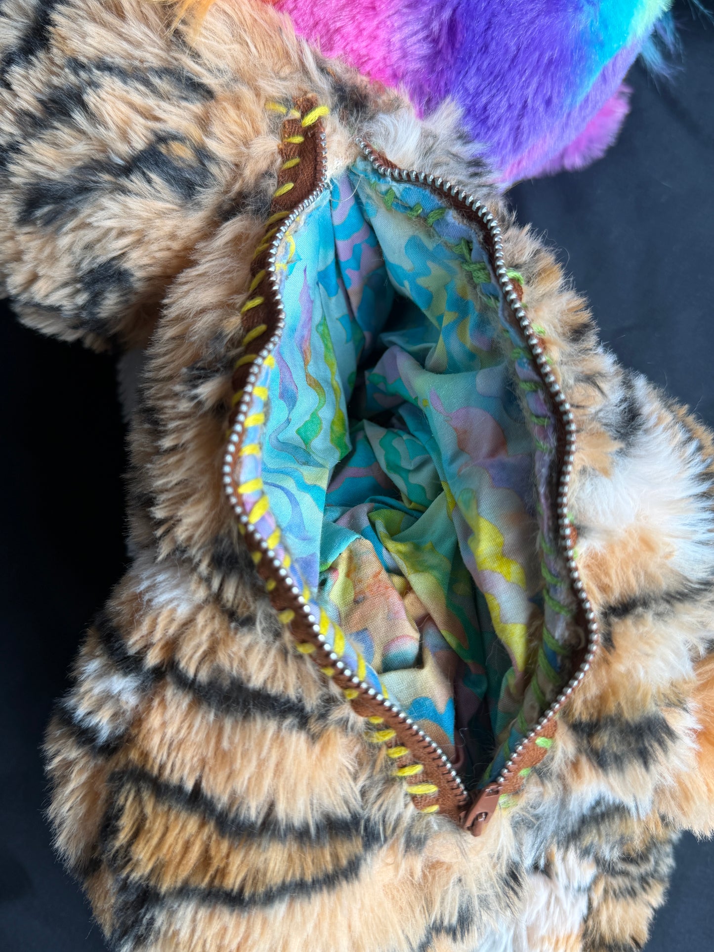 Rainbow lion + tiger hybrid side bag