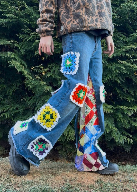 Western granny square pants