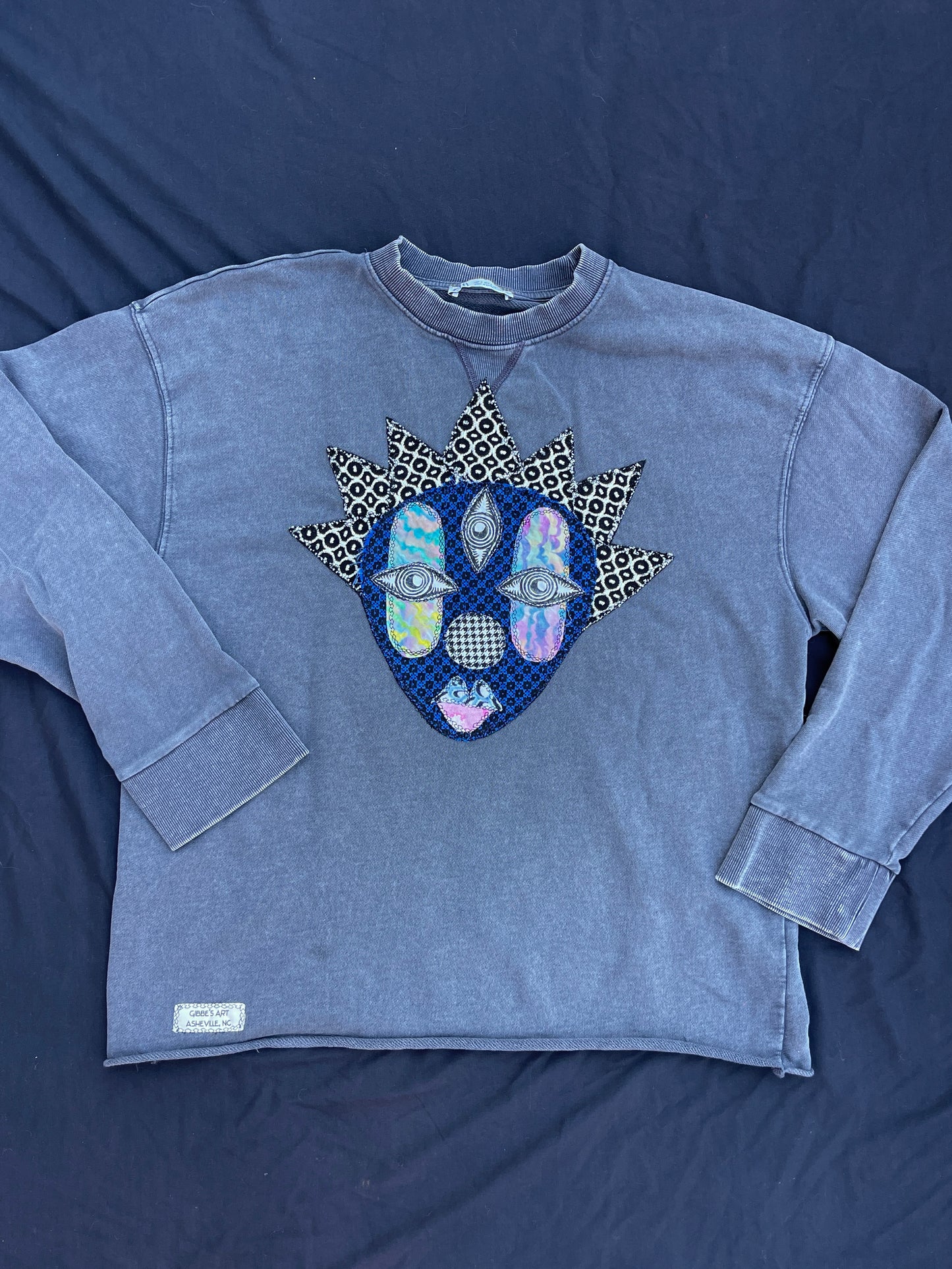 Baby clown & rainbow sigil patch sweatshirt
