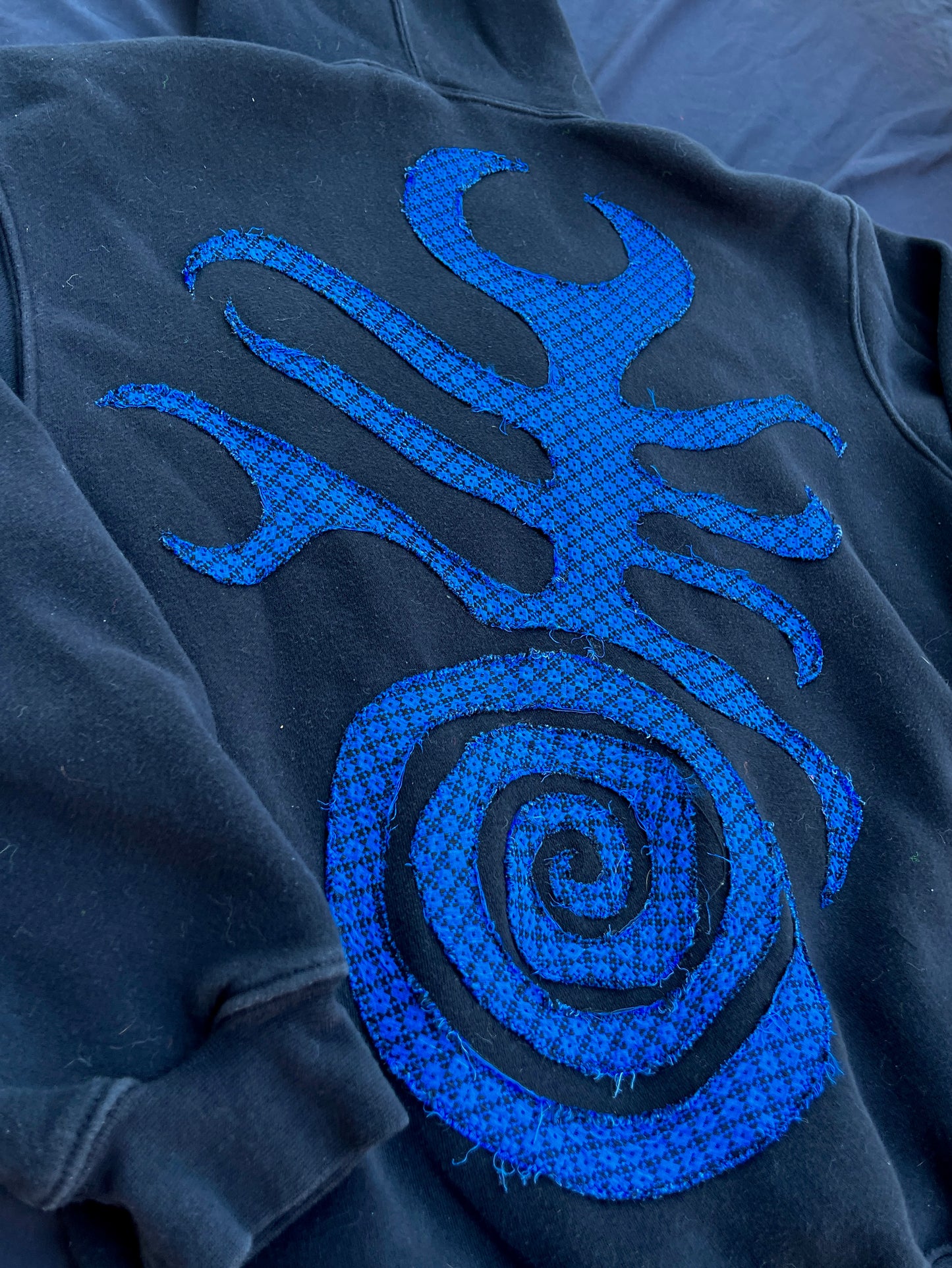 Clown & sigil patch hoodie
