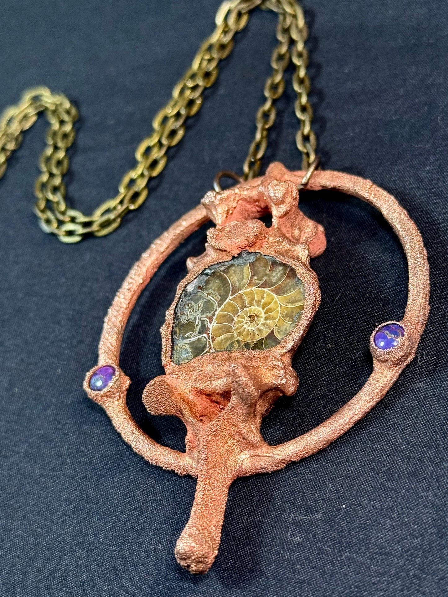 Ammonite vertebra amulet