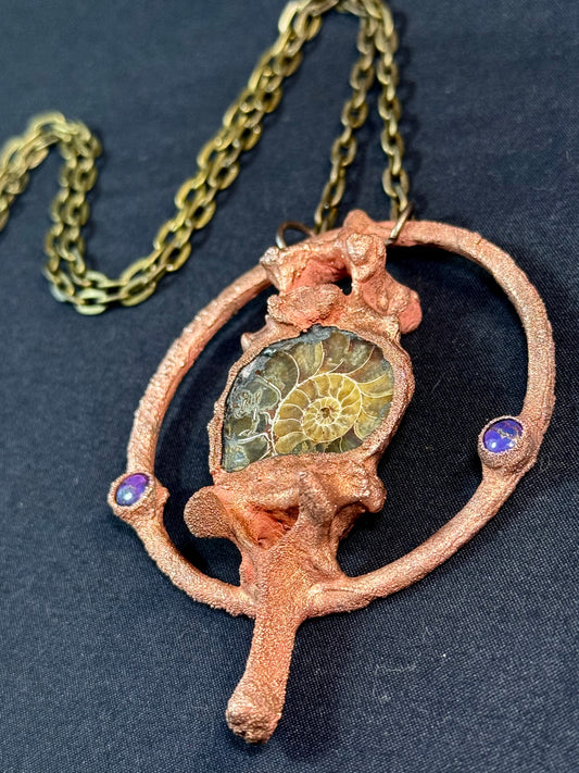 Ammonite vertebra amulet