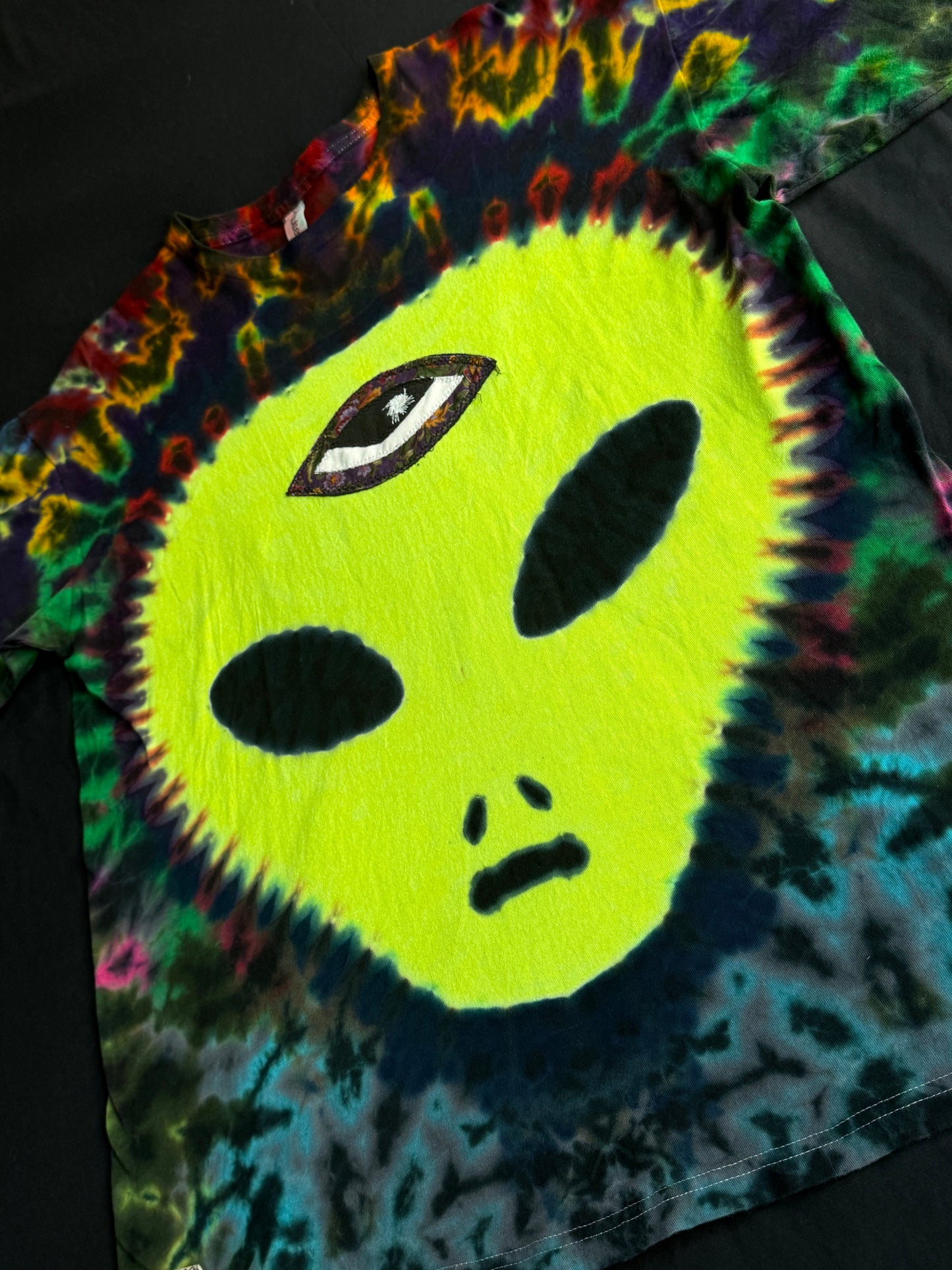 Alien + UFO tie dyed t-shirt