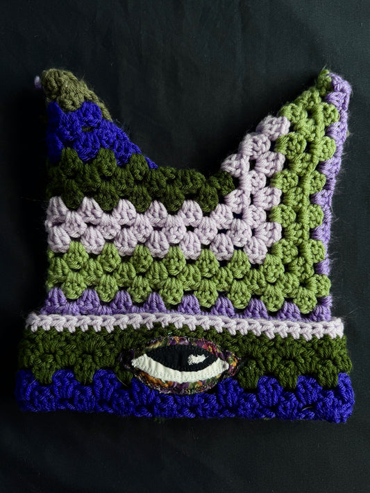 Crochet eyeball hat