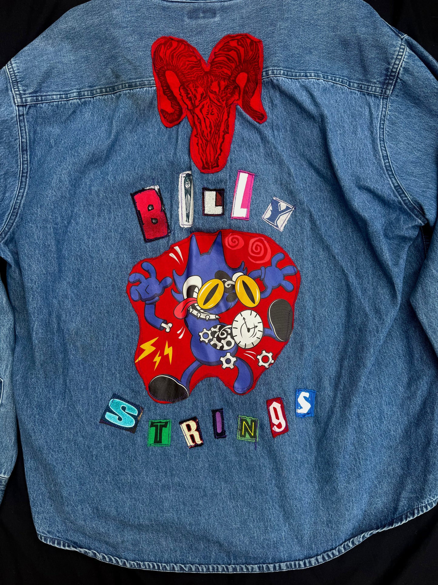 Billy strings patched jean button up