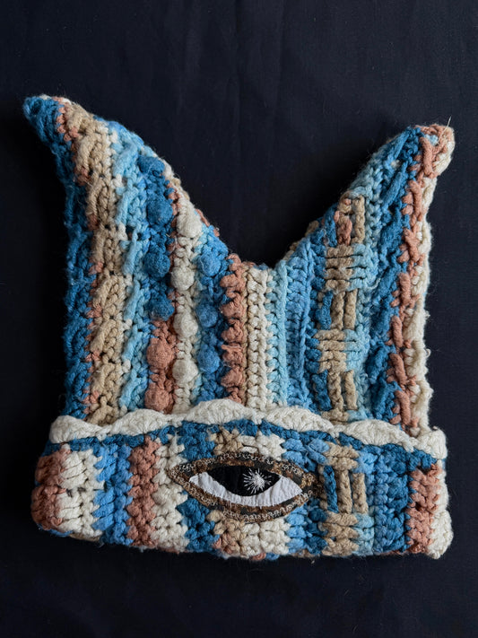 Crochet eyeball hat