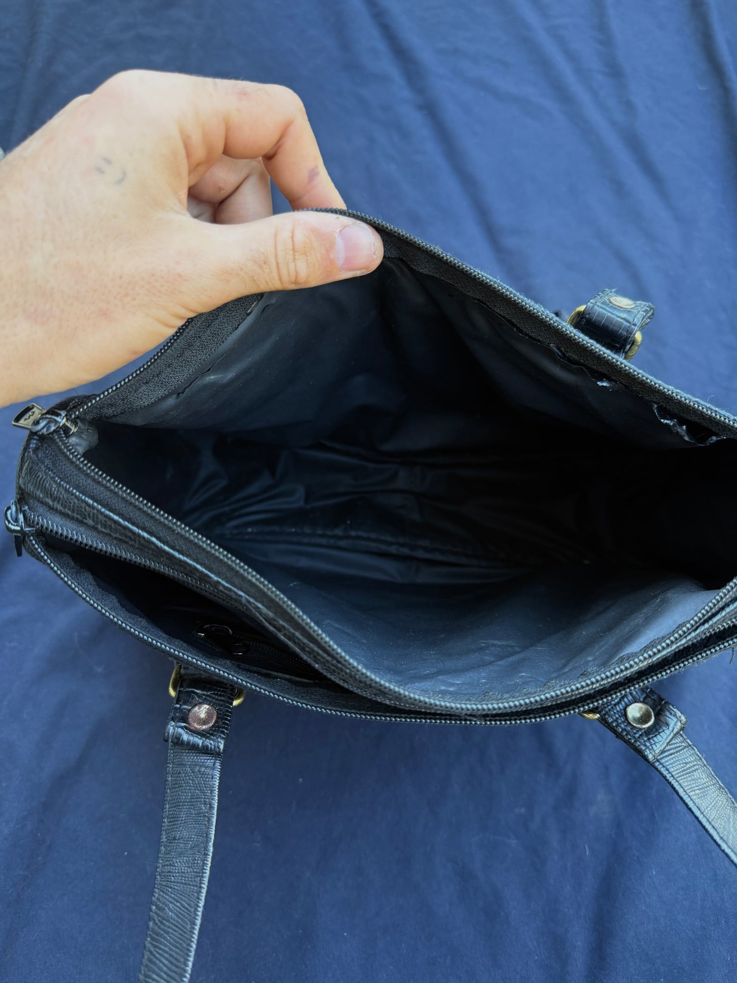 Baby crocodile purse