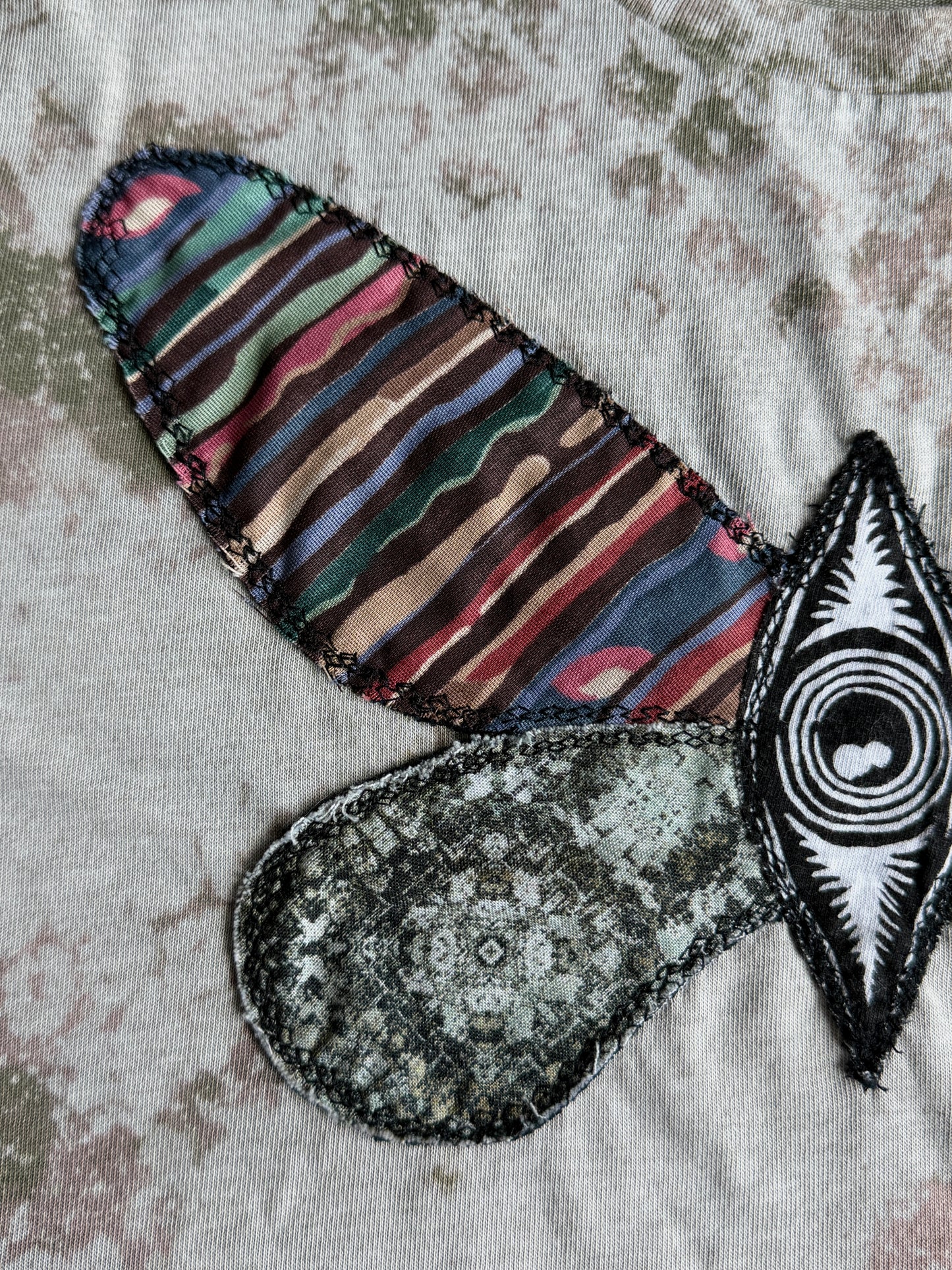 Butterfly bleach dyed shirt