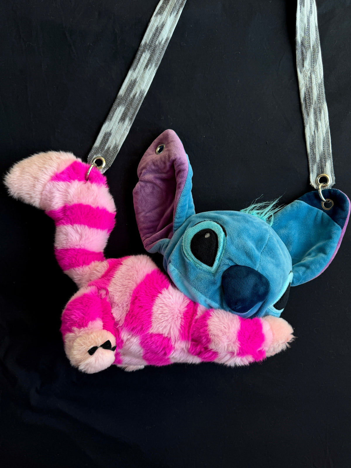 Stitch + Cheshire Cat hybrid side bag