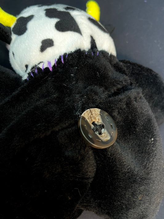 Cow + panda bear keychain stash pouch