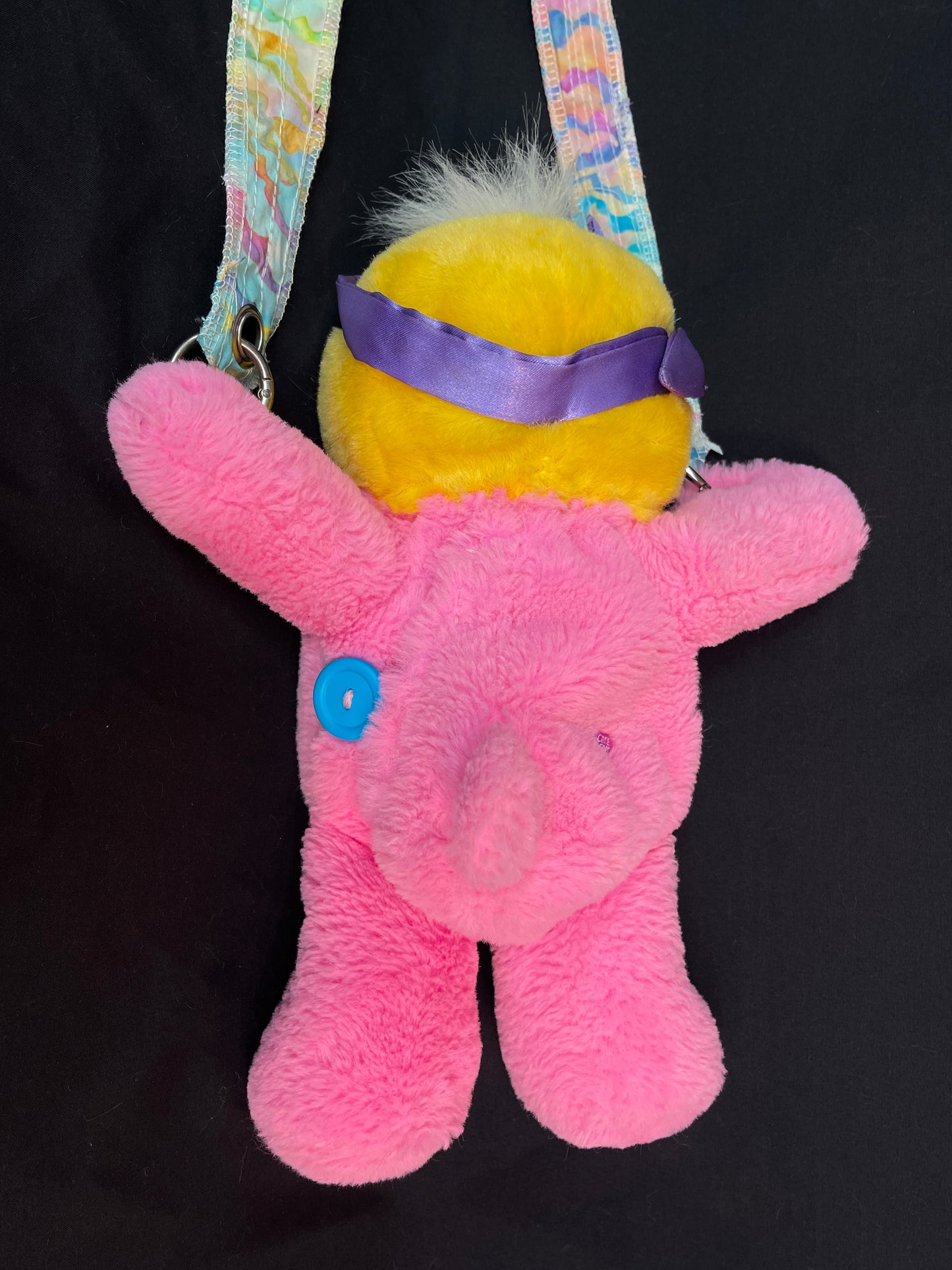 Smiley face + rainbow care bear side bag