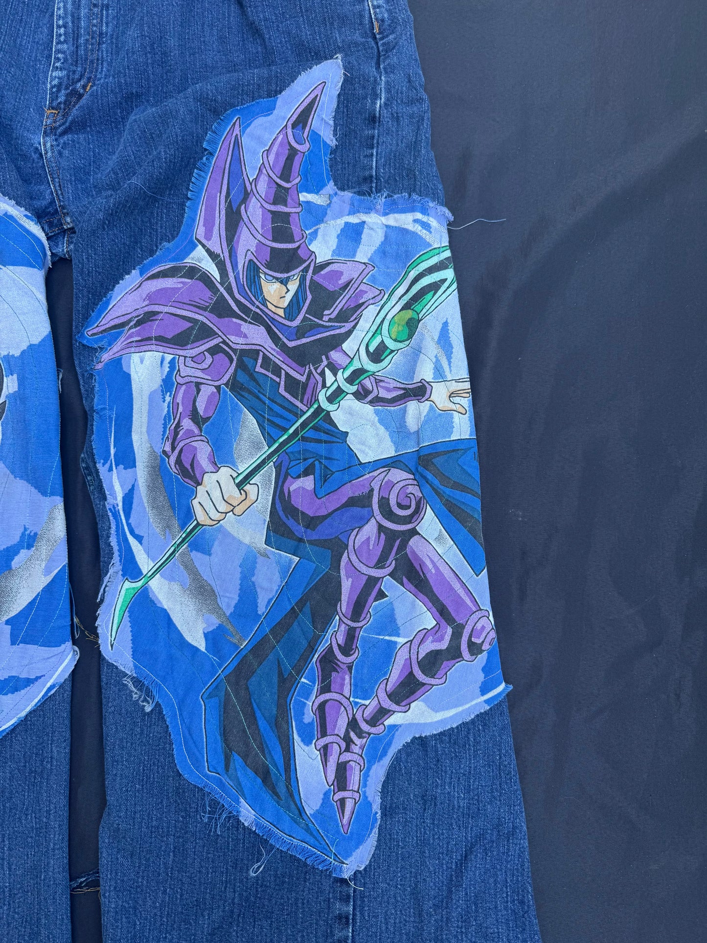 Yu-gi-oh the dark magician patch jeans