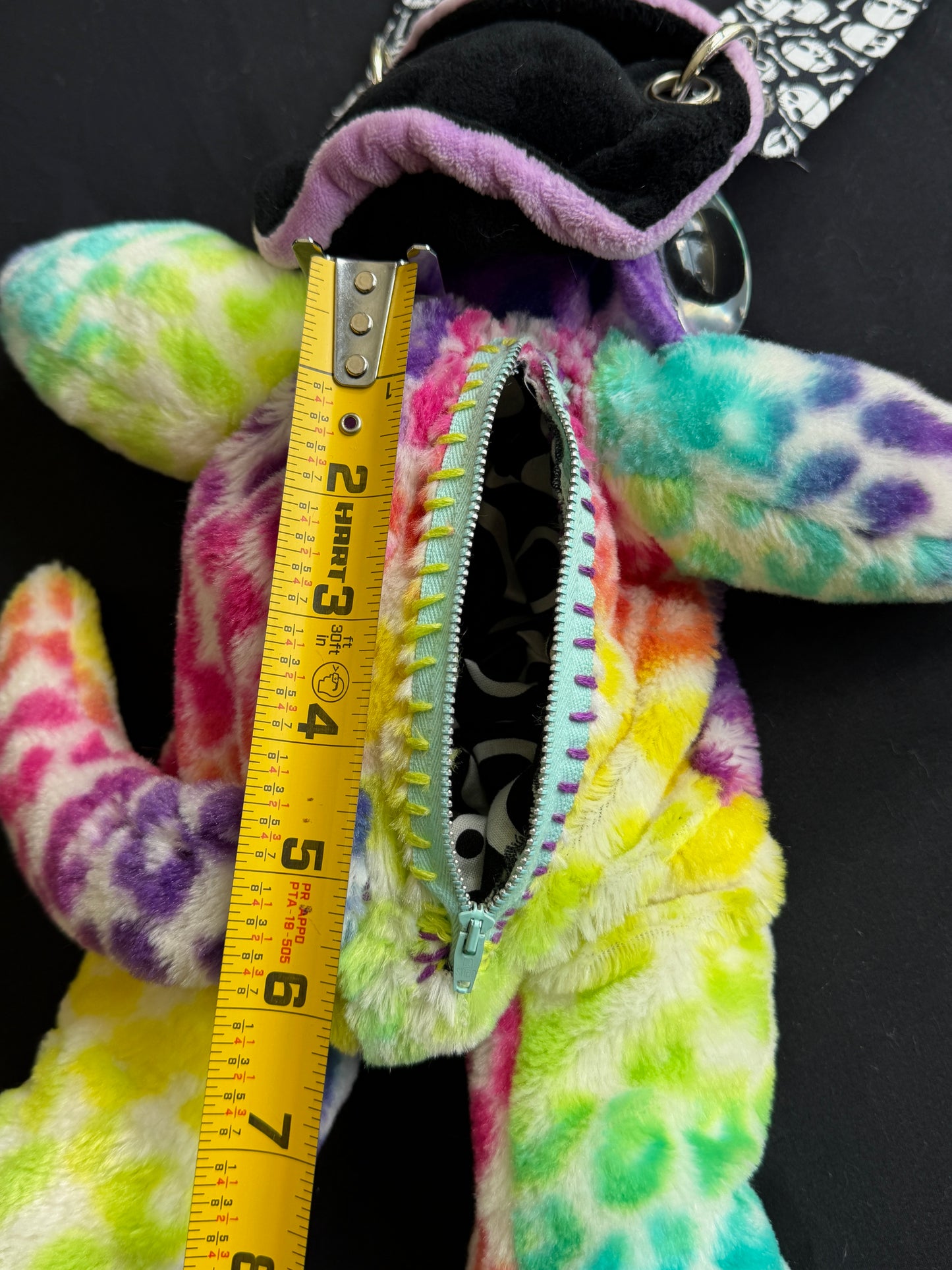 Pirate turtle + rainbow leopard hybrid side bag