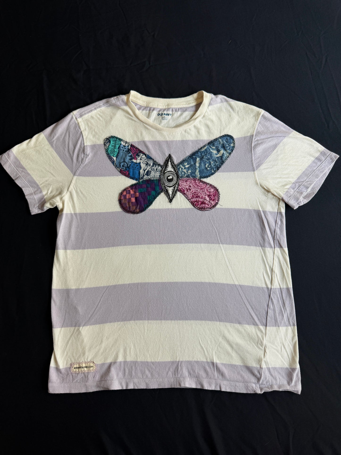 Butterfly striped t-shirt