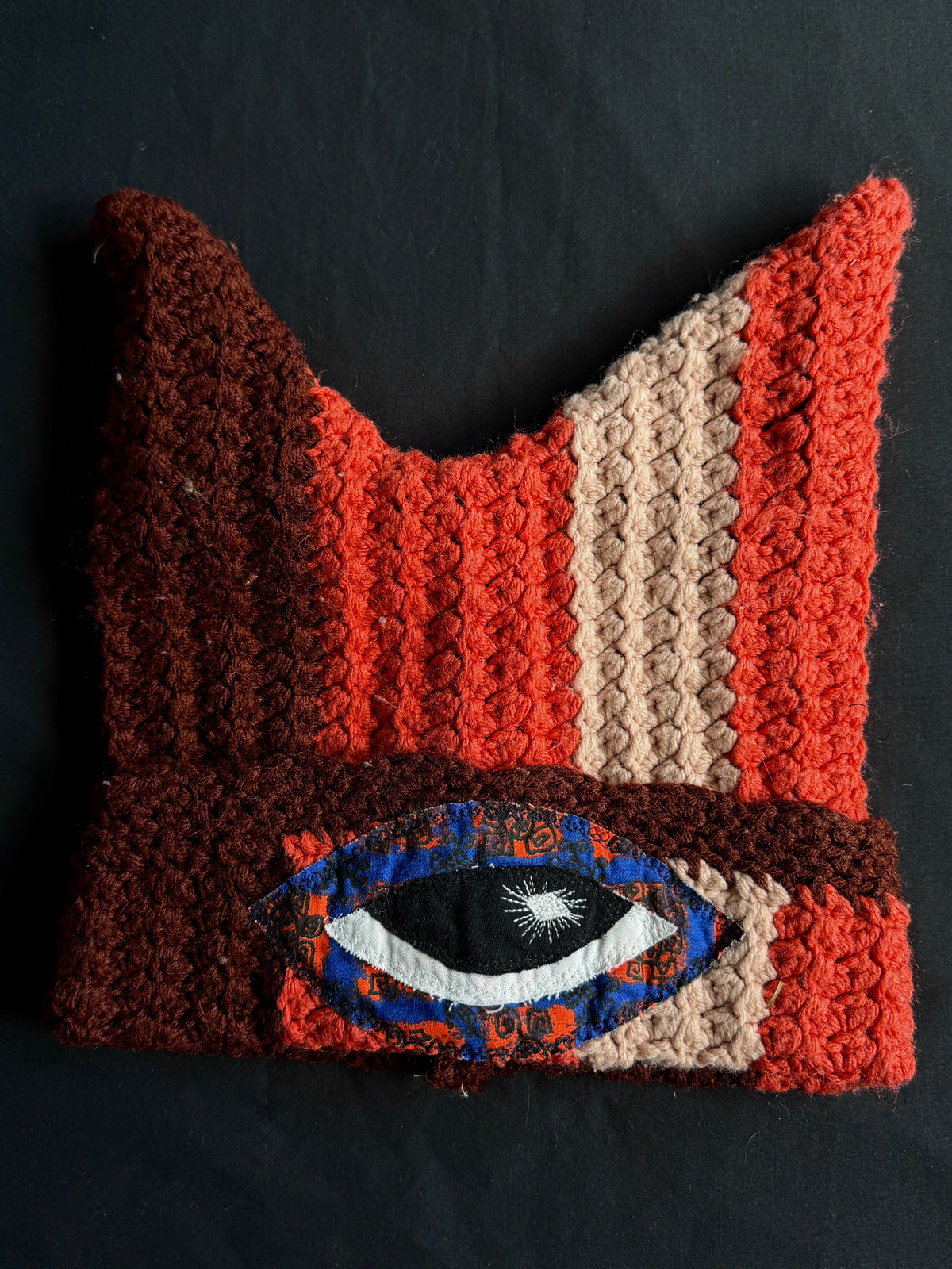 Crochet eyeball hat