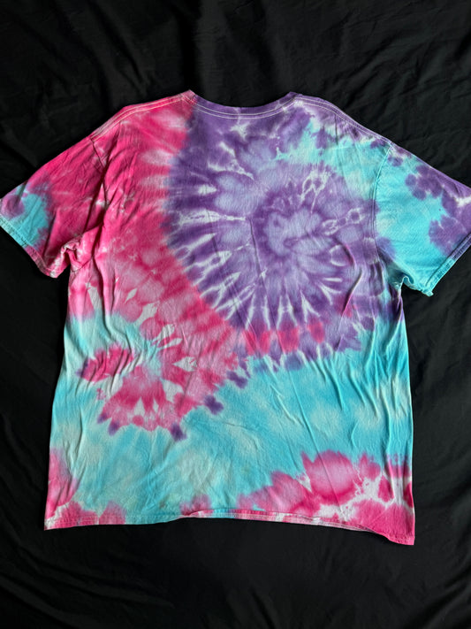 Shape patch tie dye t-shirt
