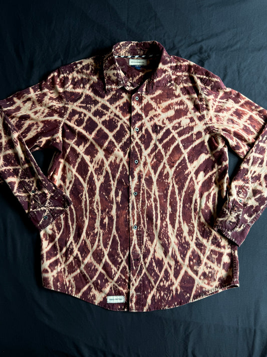 Gremlin bleach dyed button down