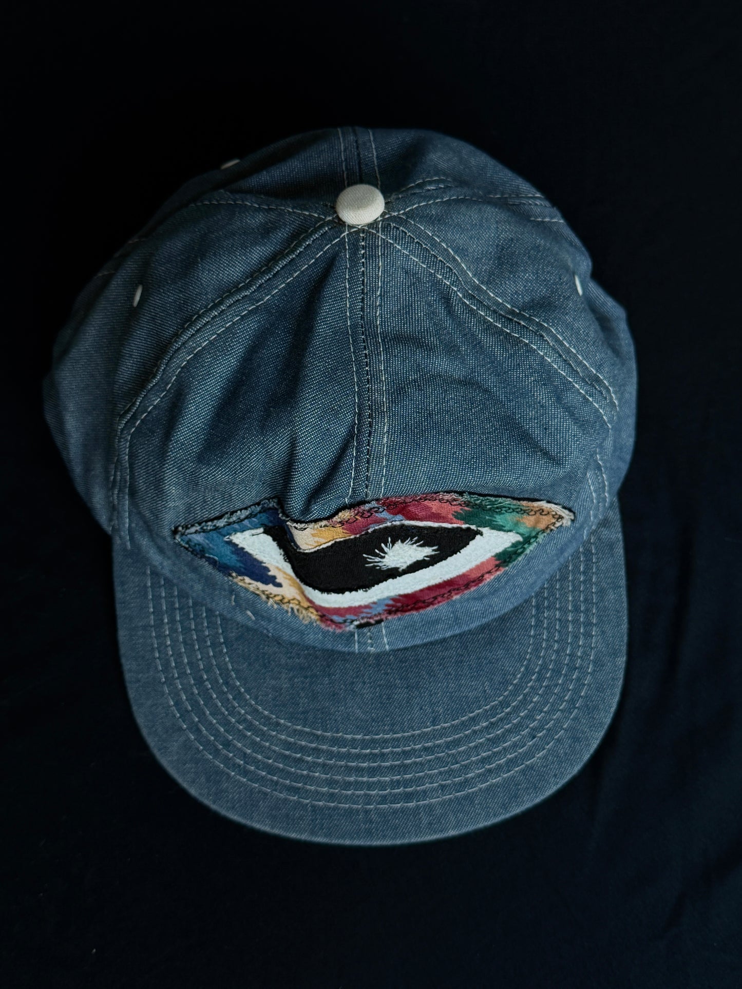 Upcycled Jean Eyeball Hat