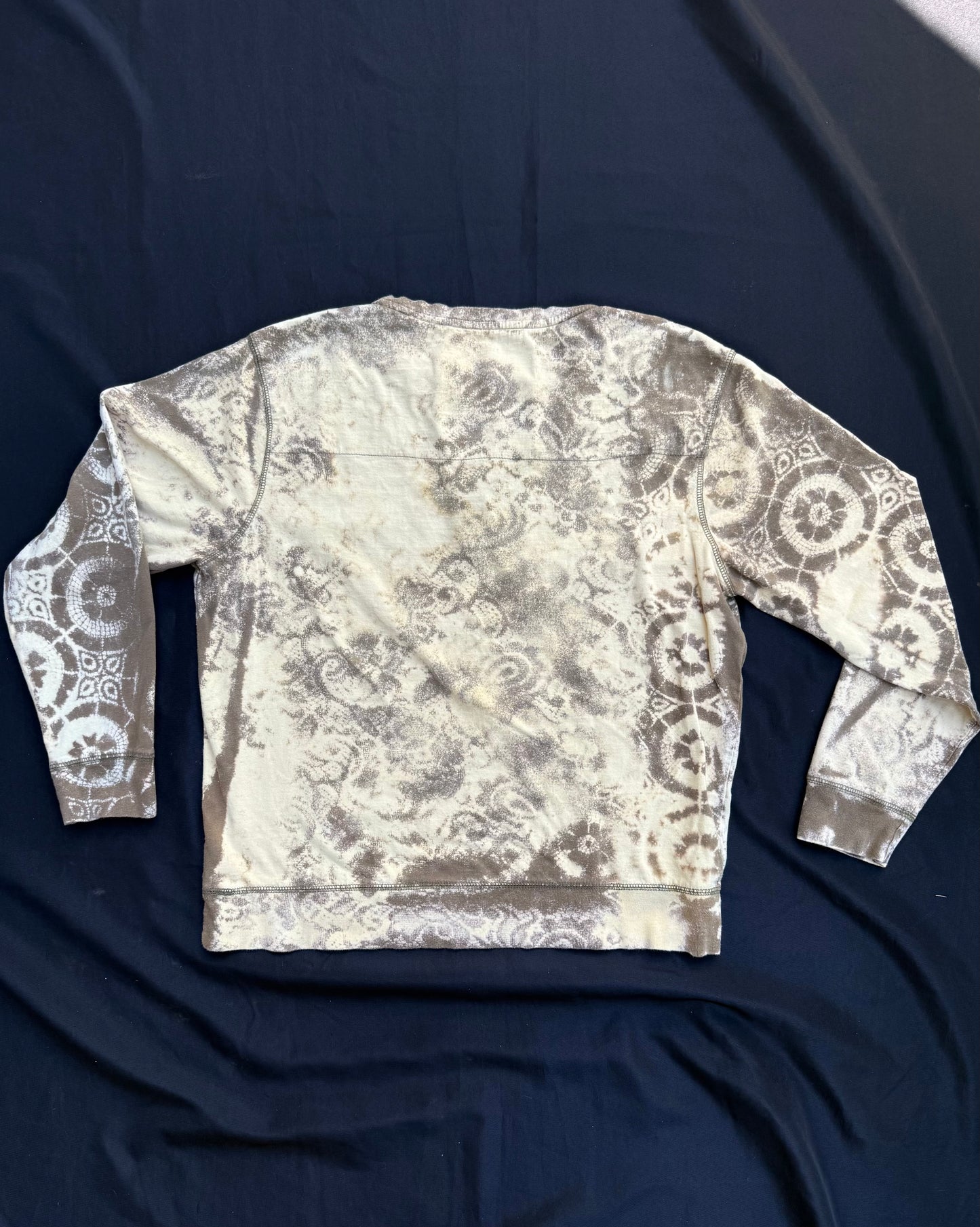 Mushroom lady patch bleach dyed shirt