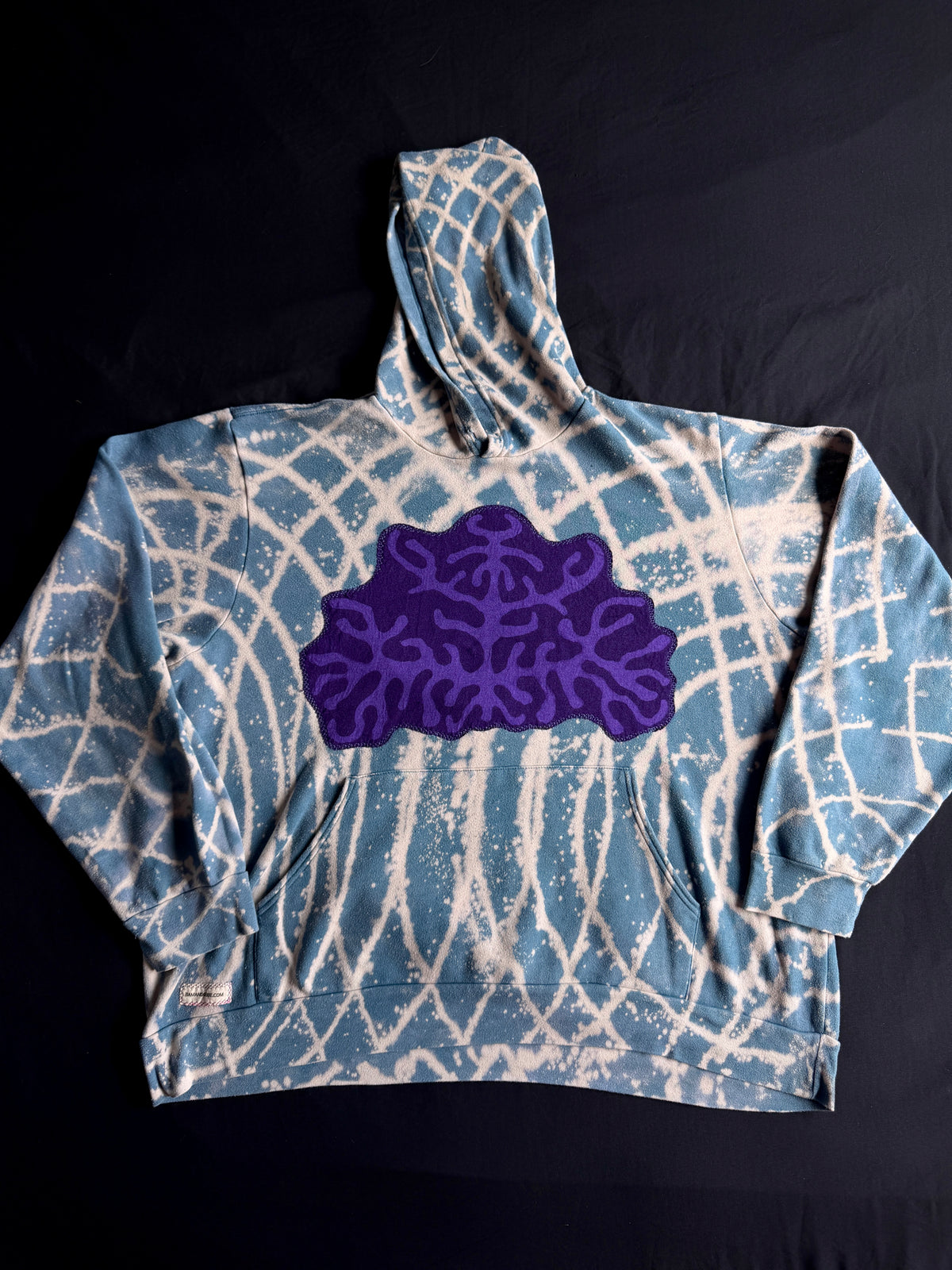 Clown bleach dyed hoodie