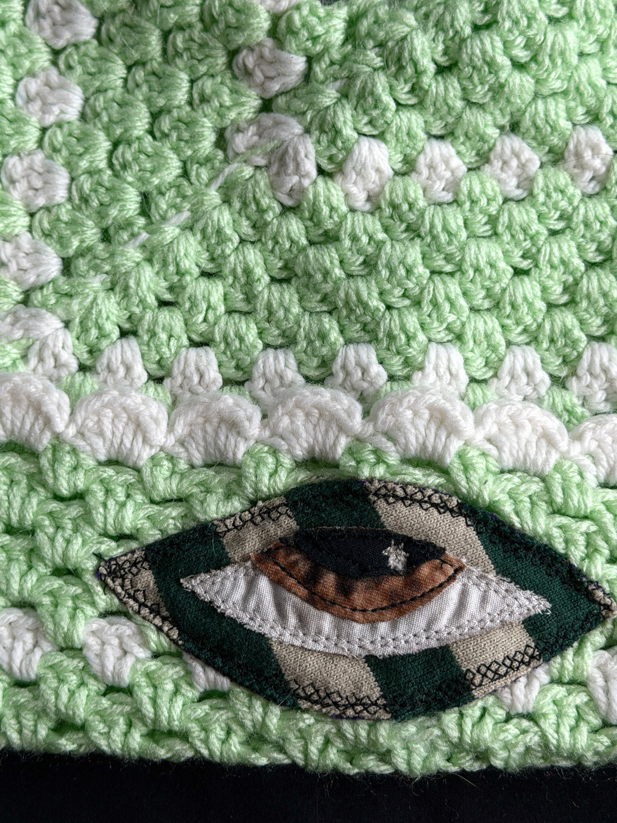 Crochet eyeball hat