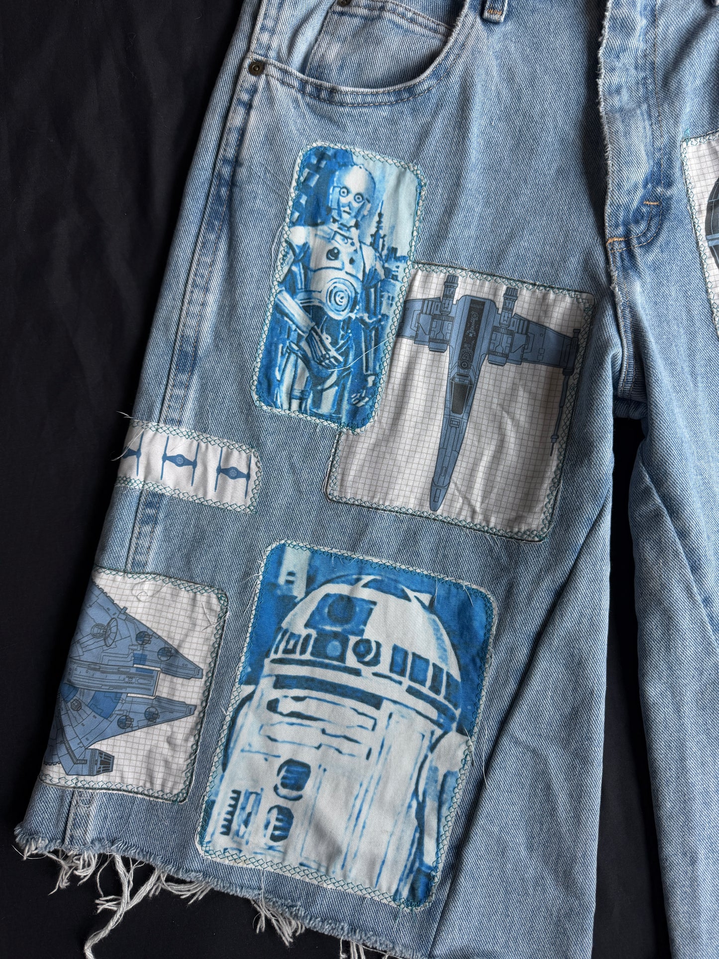 Star Wars 3/4 jean shorts