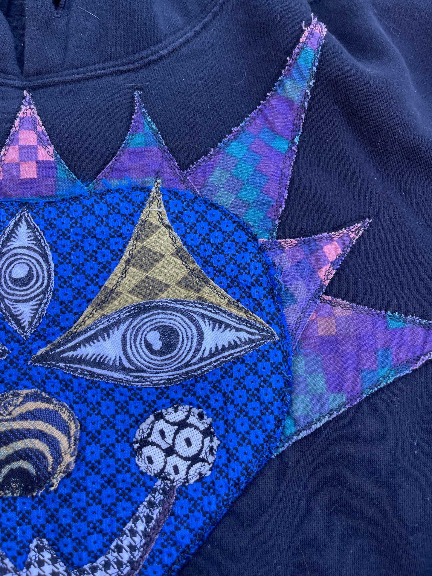 Clown & sigil patch hoodie